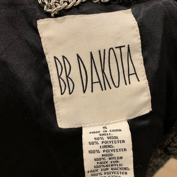 BB Dakota heather grey peacoat size small - Picture 4 of 4